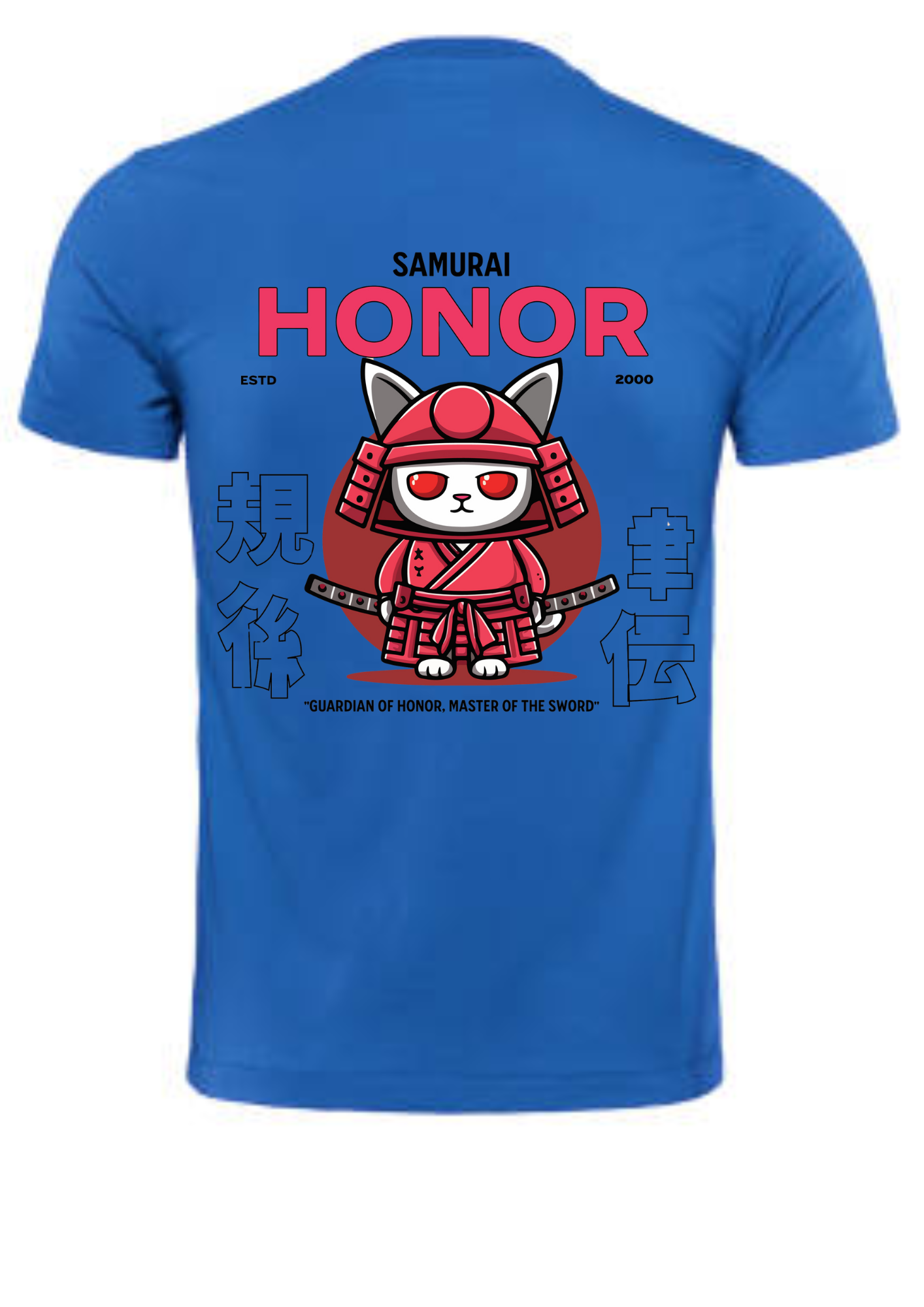 Men Front & Back Printed Blue T-shirt