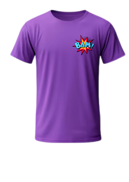 Men Front & Back Printed Purple T-shirt