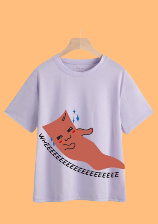 Women Lavender Printed T-shirt