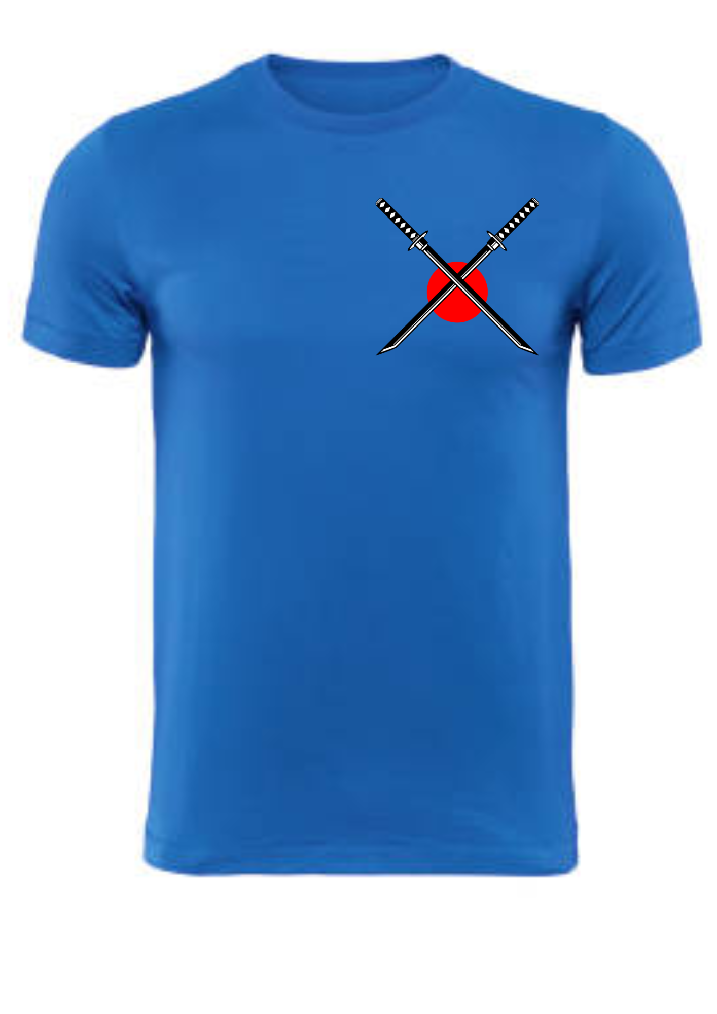 Men Front & Back Printed Blue T-shirt