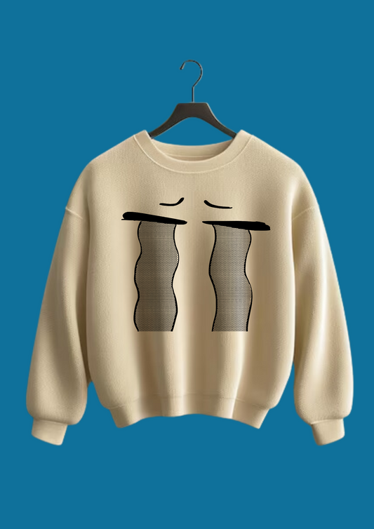 Women Printed Sweatshirt Light Yellow