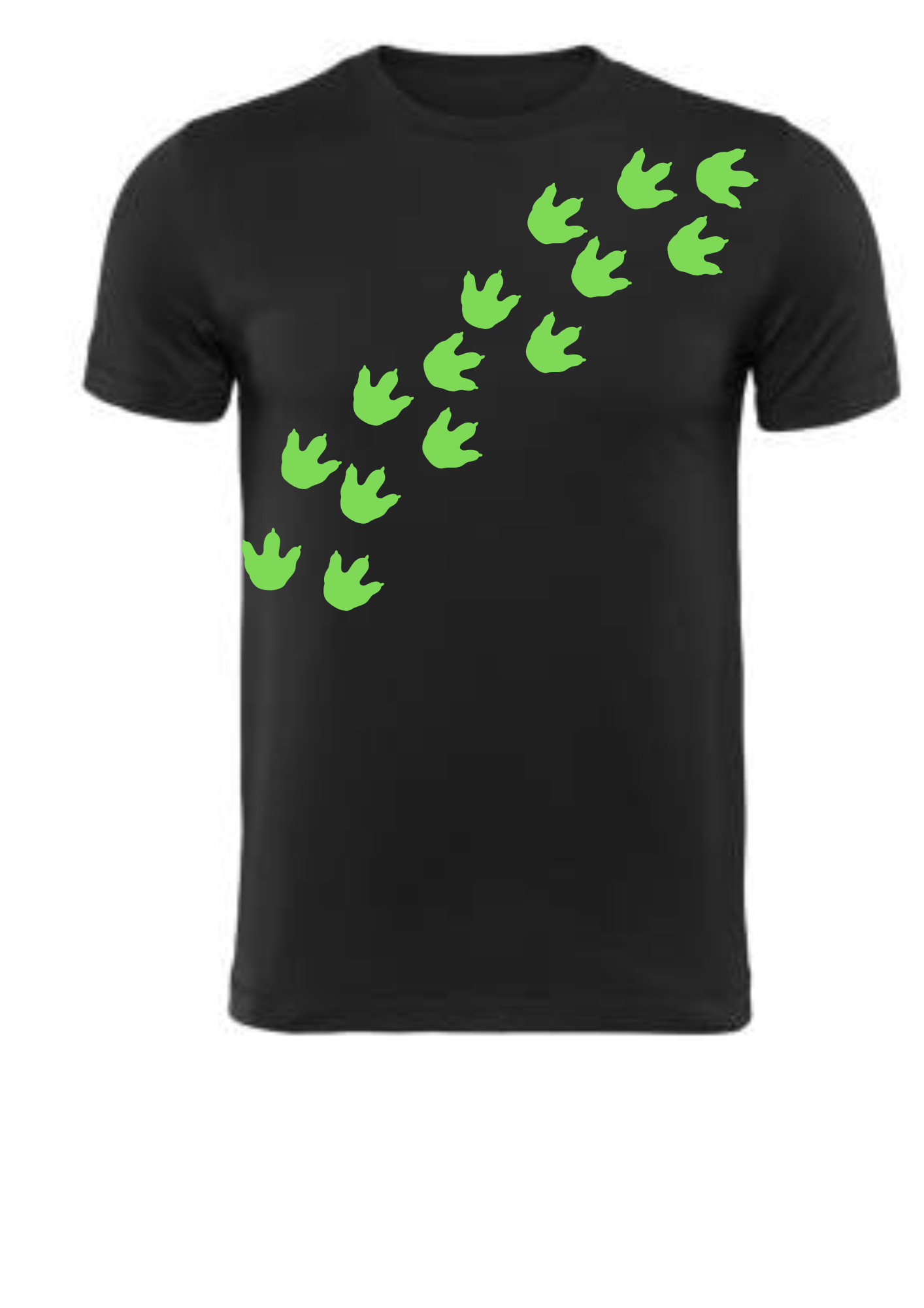 Men Front & Back Printed Black T-shirt