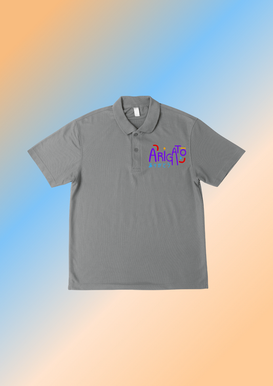 Men Polo Grey Printed T-shirt