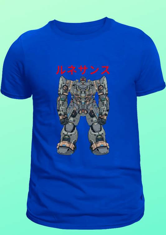 Men Printed Blue T-shirt