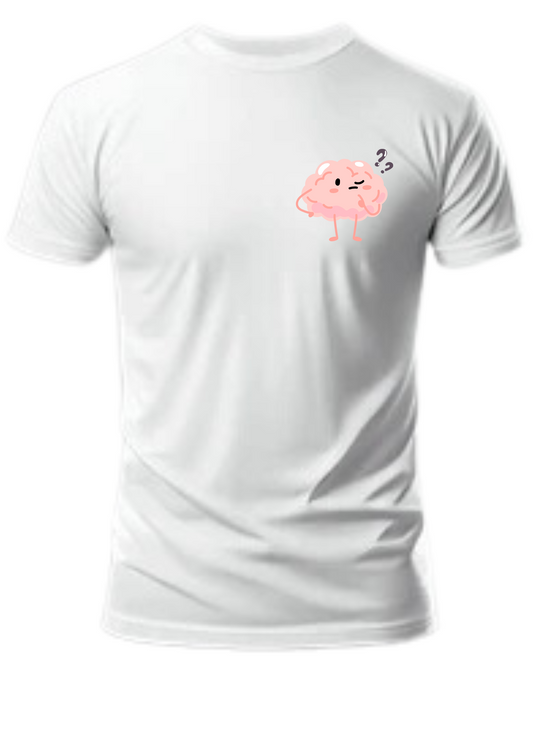 Men Front & Back Printed White T-shirt