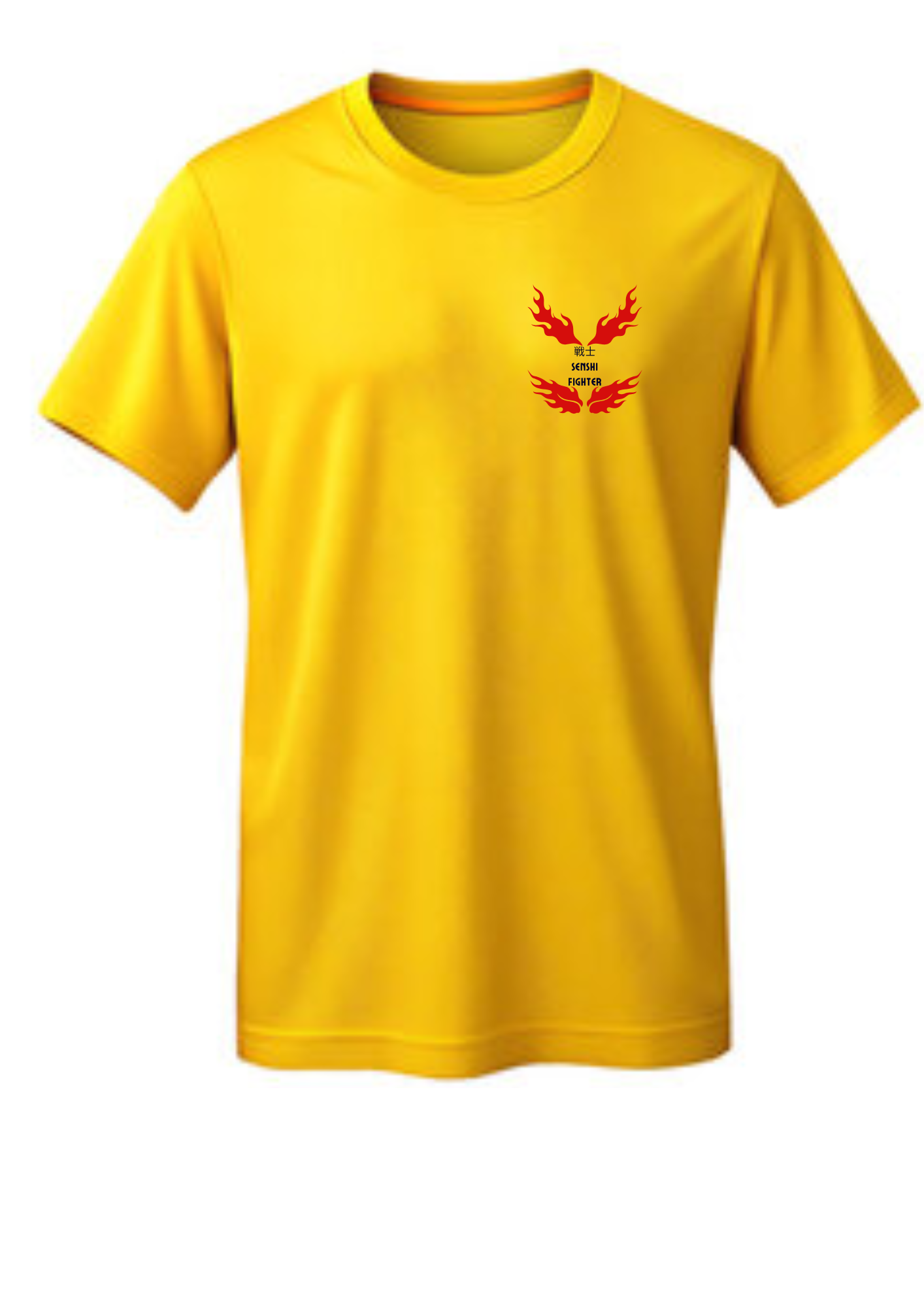 Men Front & Back Printed Yellow T-shirt