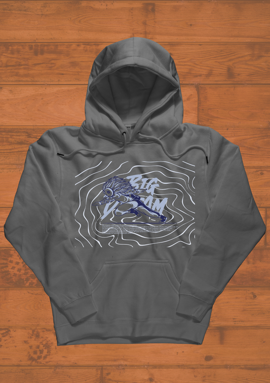 Women Printed Hoodie Grey