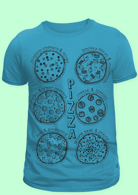 Men Oversized Light Blue Printed T-shirt