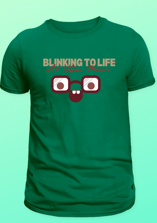 Men Green Blue Printed T-shirt