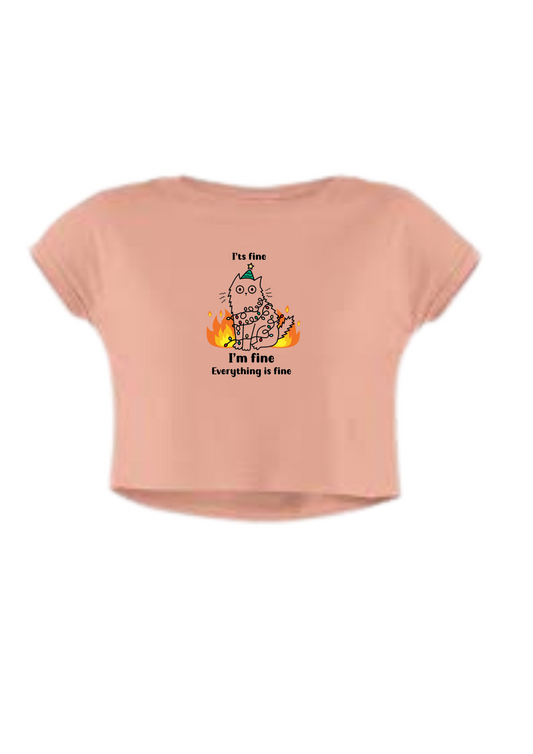 Women Pink Embroidery Crop Top