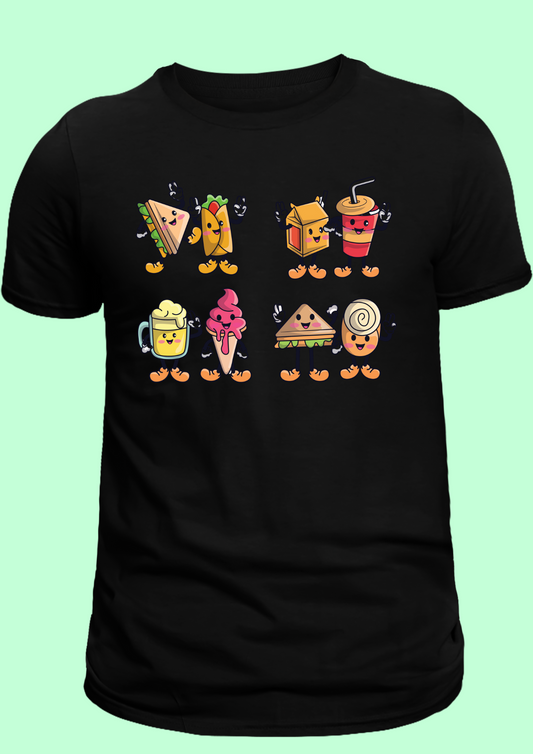 Men Oversized Black Printed T-shirt