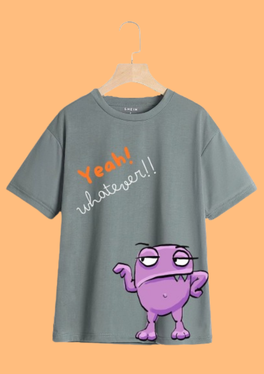 Women Grey Printed T-shirt