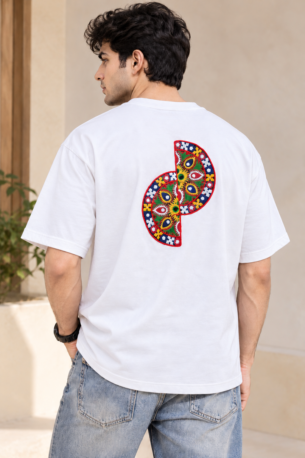 Colorful Embroidered Oversized T-Shirt