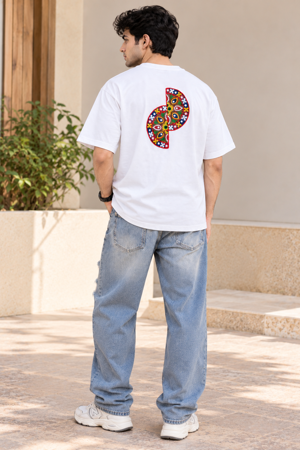 Colorful Embroidered Oversized T-Shirt